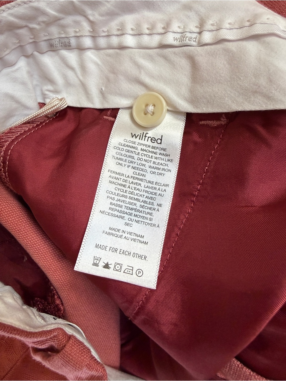 Aritzia Wilfred High-Waist Rose Linen Tailored 5in Shorts Sz 2 - Picture 3 of 5